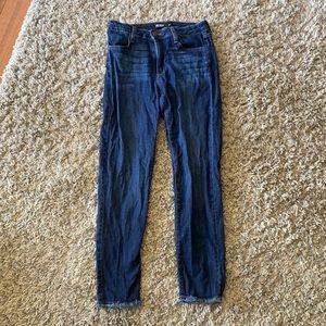 Dark Wash Fringed Just Black Jeans Size 29